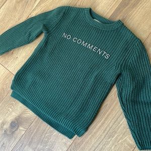 Zara green sweater from the Knitwear Collection